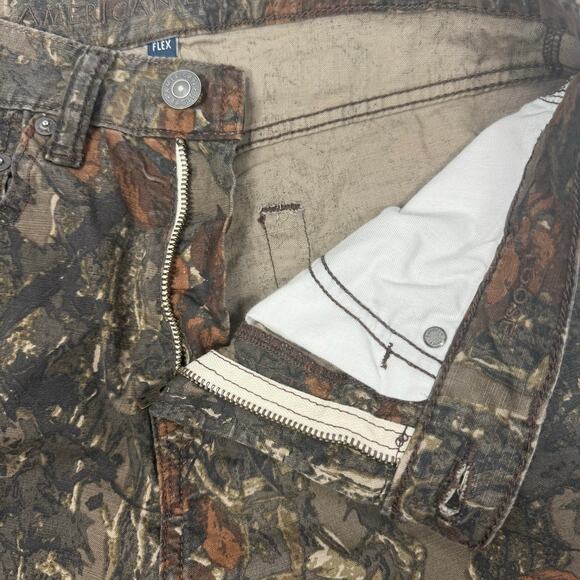 AE EasyFlex Loose Jean Camo Pants Men’s 28x28 Green Brown Hunting Outdoor - Picture 7 of 8